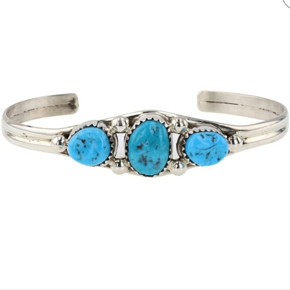 Vintage navajo Patrick Yazzie PY turquoise sterling silver 11g estate native NA - Picture 15 of 16